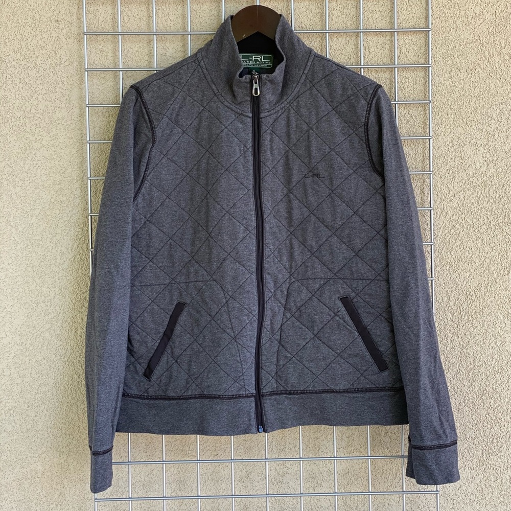 Quilted Mockneck Long Sleeve Full Zip Activewear - Picture 1 of 5